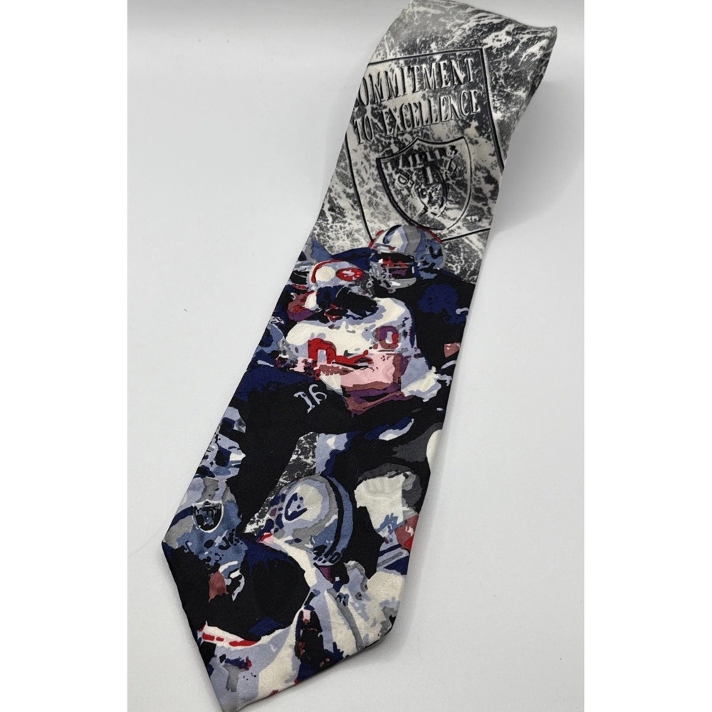 Vintage Team NFL‎ Oakland Raiders ACF West Silk Neck Tie